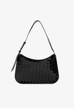 Bottega Veneta Intrecciato Leather Handbag Black