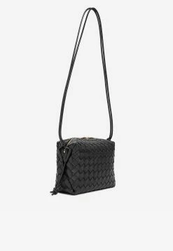 Bottega Veneta Loop Crossbody Bag In Intrecciato Leather Black -Cheap TOP-HANDLE-BAGS Store 08022023 040