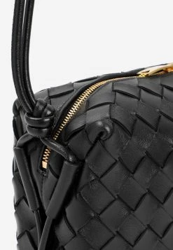 Bottega Veneta Loop Crossbody Bag In Intrecciato Leather Black -Cheap TOP-HANDLE-BAGS Store 08022023 041