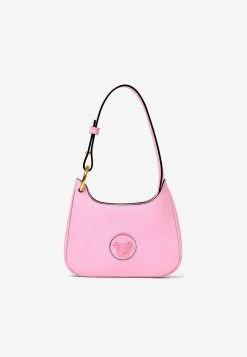 Versace Small La Medusa Hobo Bag In Calf Leather Pink