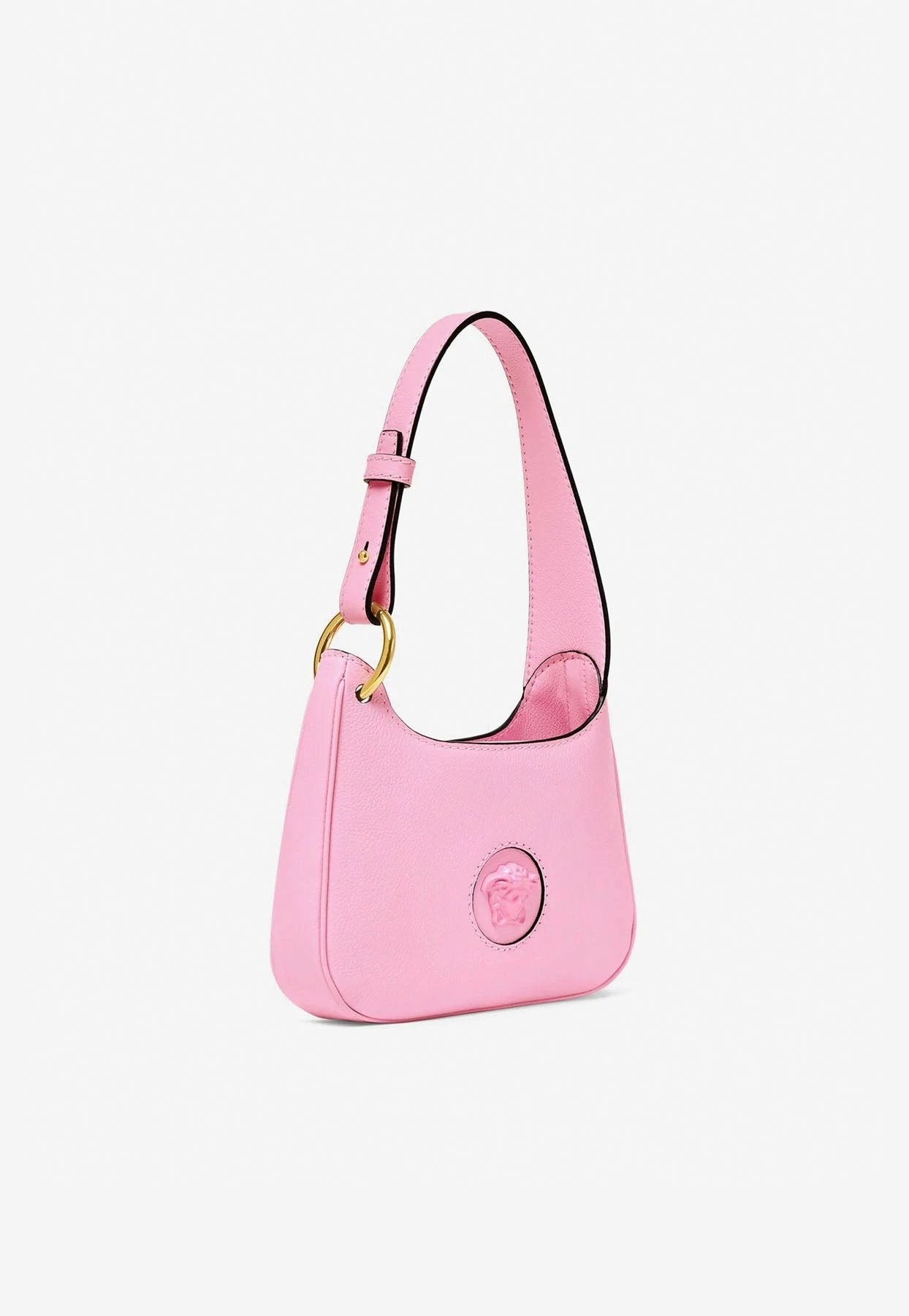 Versace Small La Medusa Hobo Bag In Calf Leather Pink 2 Versace Small La Medusa Hobo Bag In Calf Leather Pink - Image 2