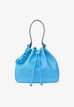Versace Large La Medusa Bucket Bag Blue
