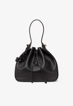 Versace Large La Medusa Bucket Bag Black