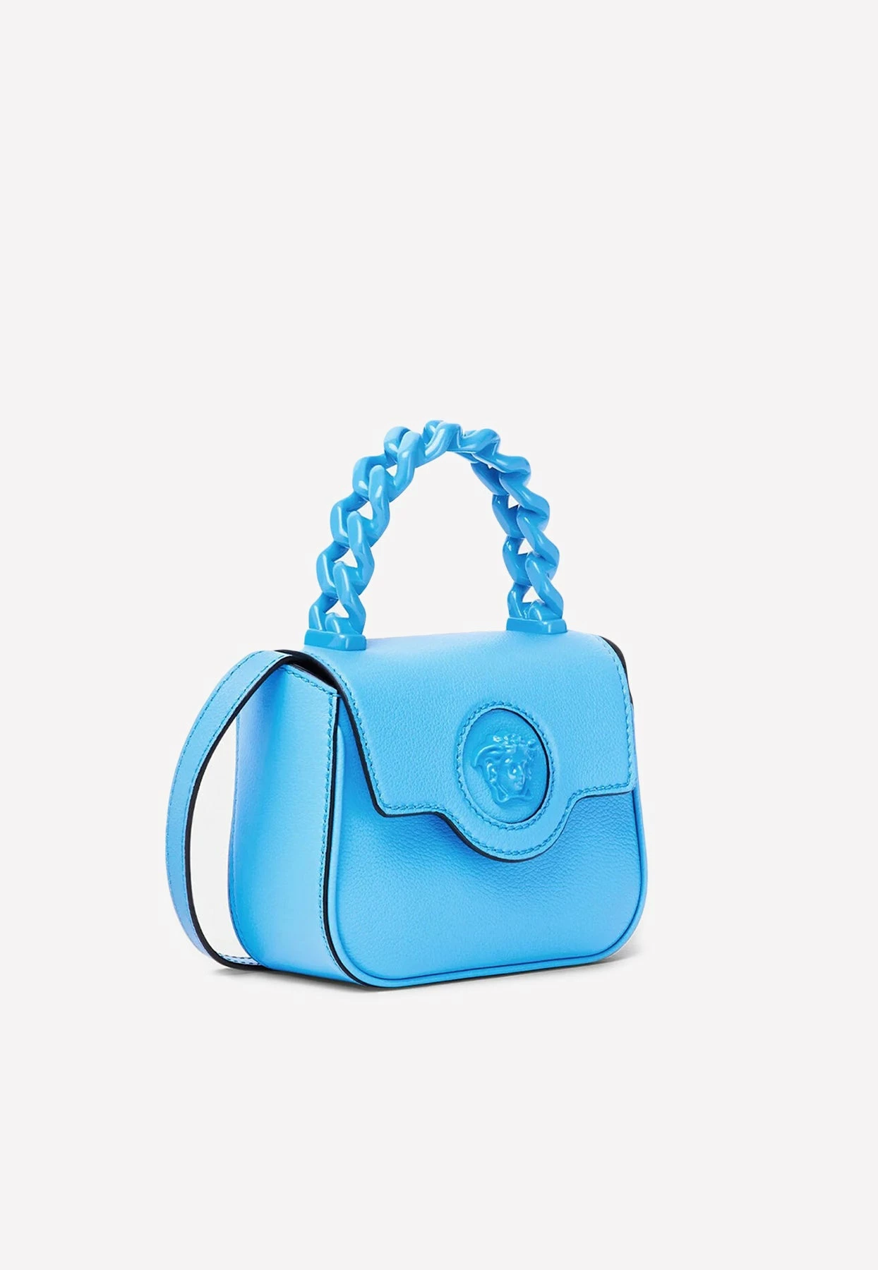 Versace Mini Logo Plaque Top Handle Bag Blue 2 Versace Mini Logo Plaque Top Handle Bag Blue - Image 2