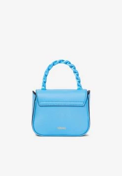 Versace Mini Logo Plaque Top Handle Bag Blue 5 Versace Mini Logo Plaque Top Handle Bag Blue -Cheap TOP-HANDLE-BAGS Store 1003016 20DVIT2T 201U38V 20B