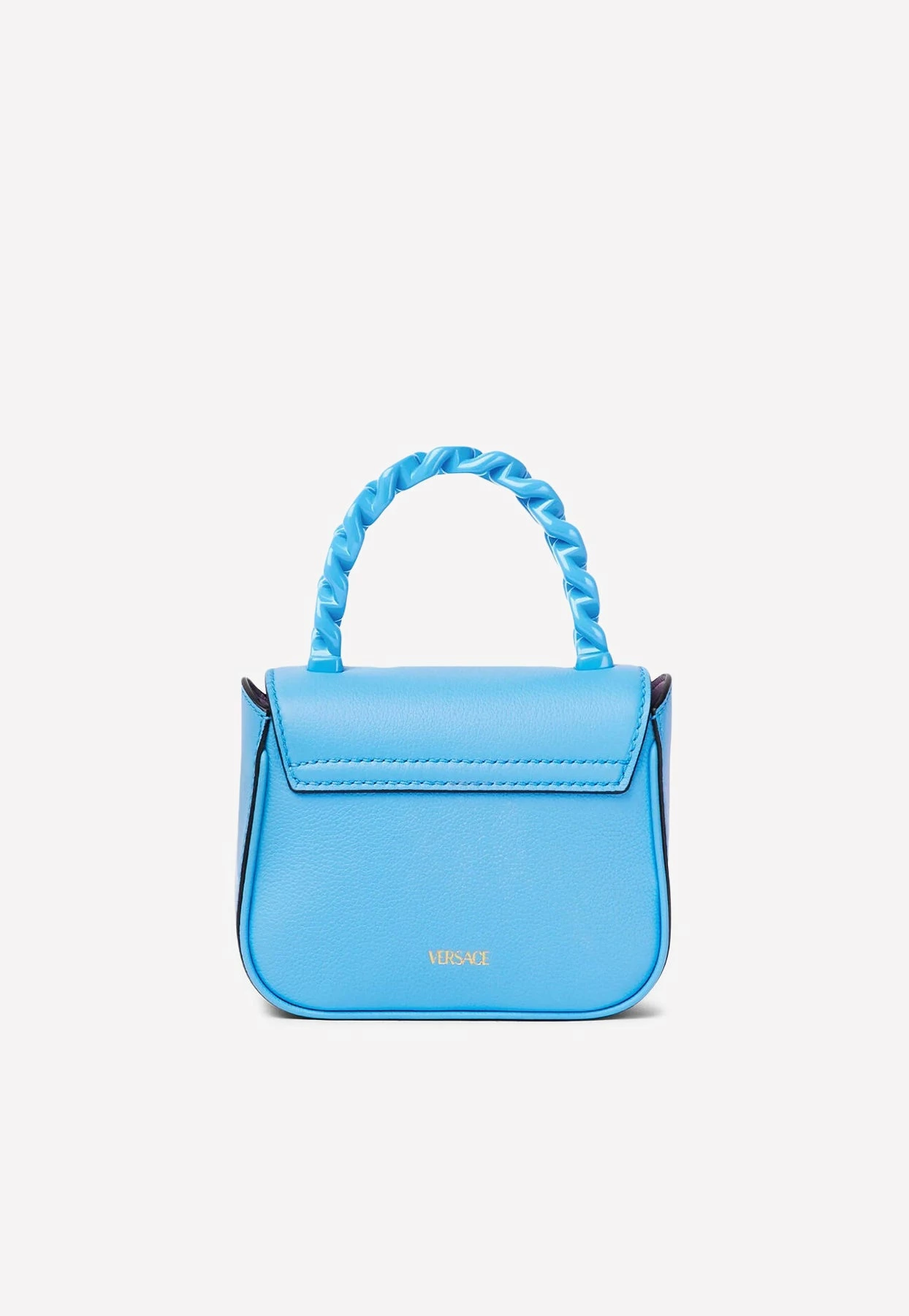 Versace Mini Logo Plaque Top Handle Bag Blue 3 Versace Mini Logo Plaque Top Handle Bag Blue - Image 3