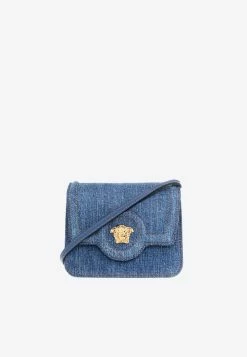 Versace Mini La Medusa Shoulder Bag Denim