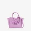 Versace Small Medusa Top Handle Bag In Leather Lilac