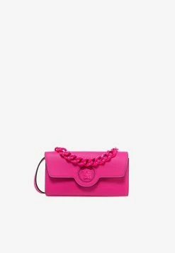 Versace La Medusa Leather Chain Crossbody Bag Pink