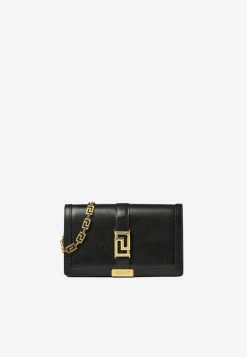 Versace Mini Greca Goddess Shoulder Bag Black