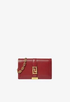 Versace Mini Greca Goddess Shoulder Bag Bordeaux