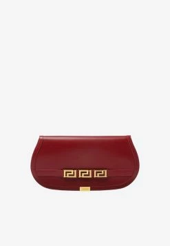 Versace Greca Goddess Clutch Bag Bordeaux