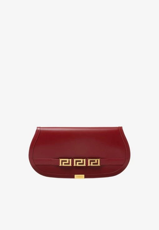 Versace Greca Goddess Clutch Bag Bordeaux -Cheap TOP-HANDLE-BAGS Store 1007228 201A05134 201R69V