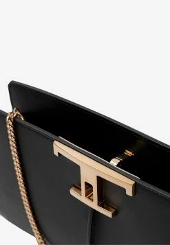 Tod's T Timeless Clutch Bag In Leather Black -Cheap TOP-HANDLE-BAGS Store 14122022 143