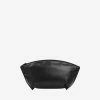 The Row XL Dante Leather Clutch Black