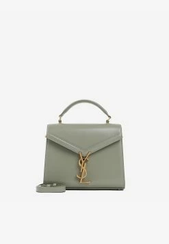 Saint Laurent Logo-Plaque Leather Shoulder Bag Green