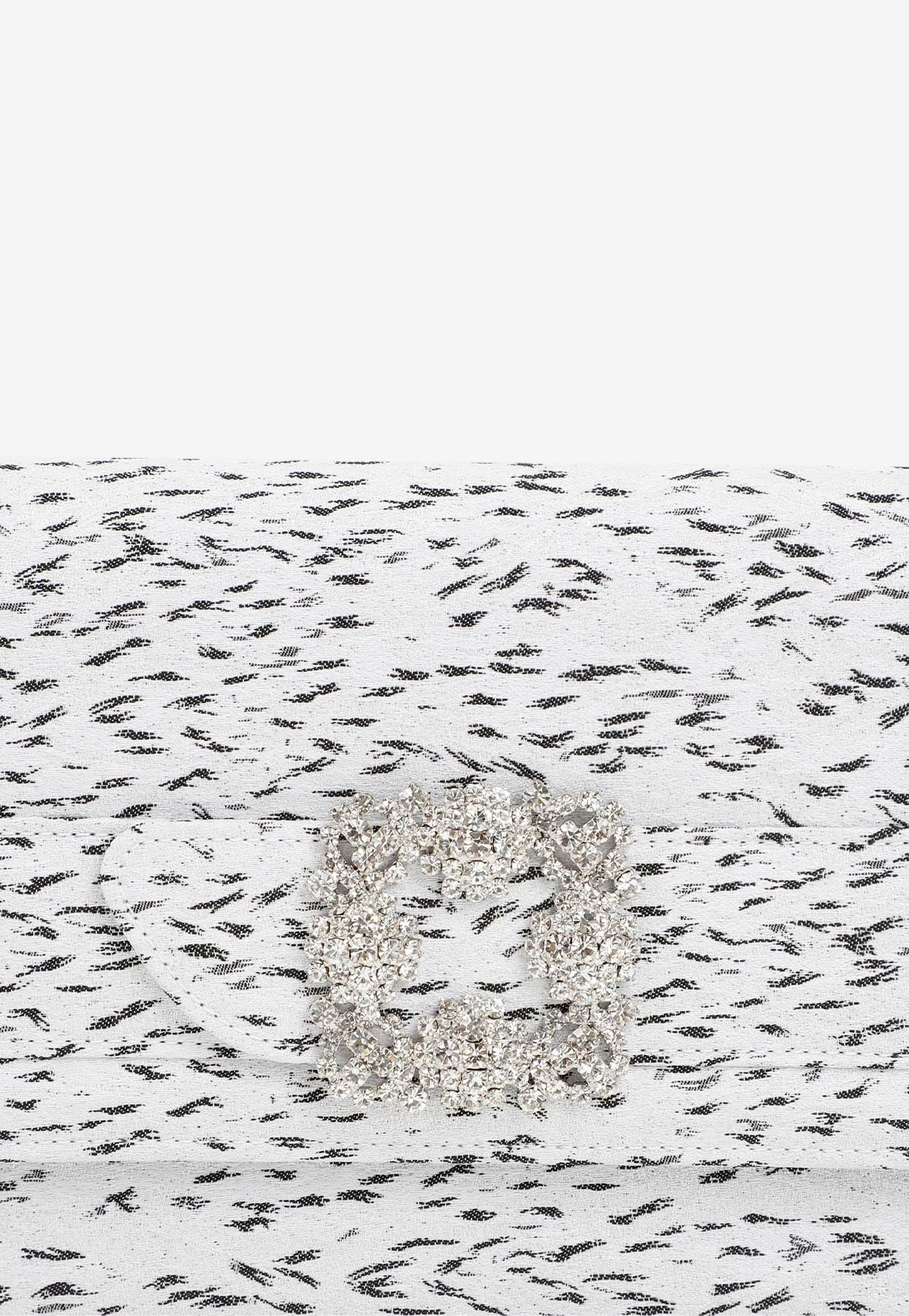 Manolo Blahnik Gothisilong Satin Jewel-Buckle Clutch White 4 Manolo Blahnik Gothisilong Satin Jewel-Buckle Clutch White - Image 4