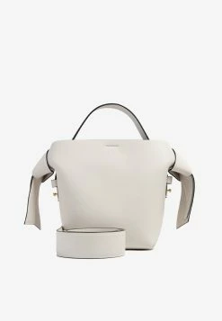 Acne Studios Mini Musubi Top Handle Bag In Grained Leather White -Cheap TOP-HANDLE-BAGS Store 19012021 012