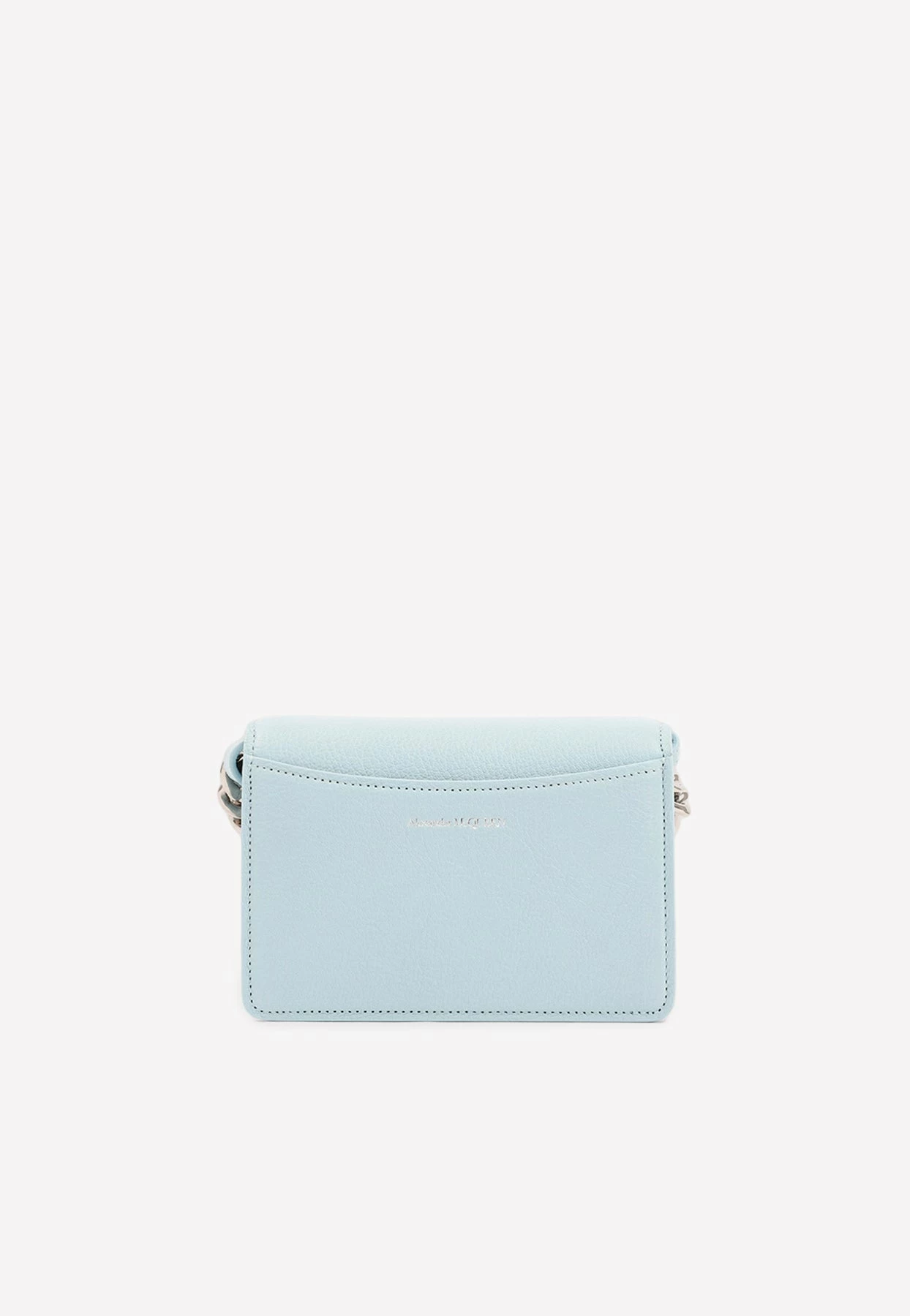 Alexander McQueen Mini Leather Four Ring Clutch Bag Blue 2 Alexander McQueen Mini Leather Four Ring Clutch Bag Blue - Image 2