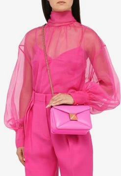 Valentino One Stud Shoulder Bag In Smooth Leather Pink 9 Valentino One Stud Shoulder Bag In Smooth Leather Pink -Cheap TOP-HANDLE-BAGS Store 1W0B0K21HHX L VALE UWT.b