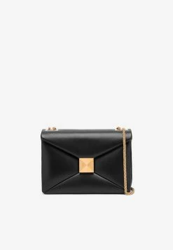 Valentino One Stud Shoulder Bag In Nappa Leather Black