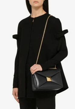 Valentino One Stud Shoulder Bag In Nappa Leather Black -Cheap TOP-HANDLE-BAGS Store 1W0B0K82HHX L VALE 0NO.b