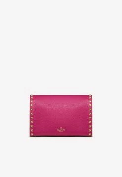 Valentino Small Roman Stud Crossbody Bag In Grained Leather Fuchsia -Cheap TOP-HANDLE-BAGS Store 1W2B0181VSF 20M24 202