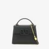 Valentino Small VSLING Top Handle Bag In Grained Leather Black