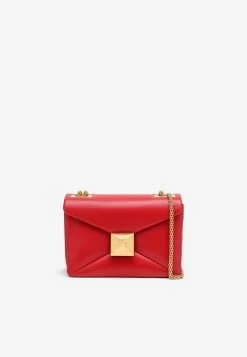 Valentino Small One Stud Shoulder Bag Red