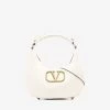 Valentino Stud Sign Hobo Bag In Calf Leather Ivory