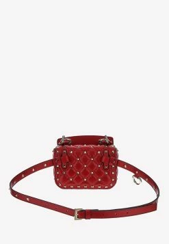 Valentino Rockstud Spike Quilted Leather Belt Bag Red -Cheap TOP-HANDLE-BAGS Store 1W2B0K72WAS 200RO 202