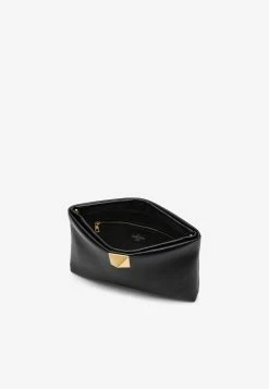 Valentino One Stud Leather Clutch Black -Cheap TOP-HANDLE-BAGS Store 1W2B0K79APR L VALE 0NO.e