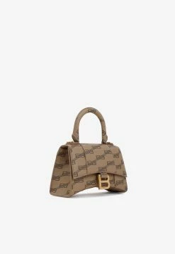 Balenciaga Mini BB Monogram Hourglass Shoulder Bag Nude -Cheap TOP-HANDLE-BAGS Store 20012023 060