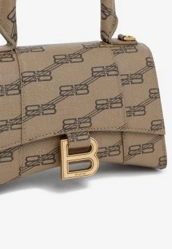 Balenciaga Mini BB Monogram Hourglass Shoulder Bag Nude -Cheap TOP-HANDLE-BAGS Store 20012023 061