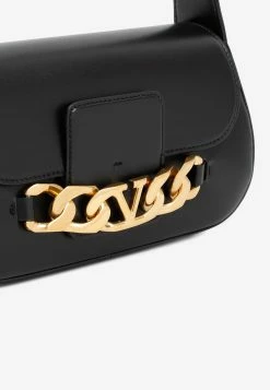 Valentino Leather VLogo Chain Shoulder Bag Black -Cheap TOP-HANDLE-BAGS Store 20072022 166