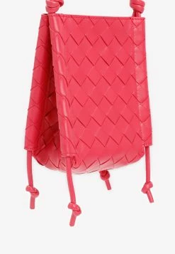 Bottega Veneta Intrecciato Pouch Bag With Knotted Strap Pink -Cheap TOP-HANDLE-BAGS Store 20102022 282