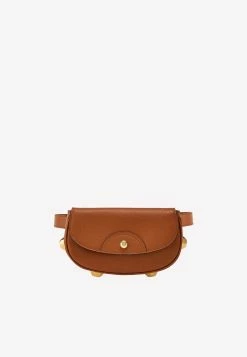 Salvatore Ferragamo Glam Belt Bag In Calf Leather Brown