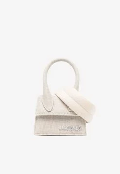 Jacquemus Le Chiquito Top Handle Bag In Canvas Gray