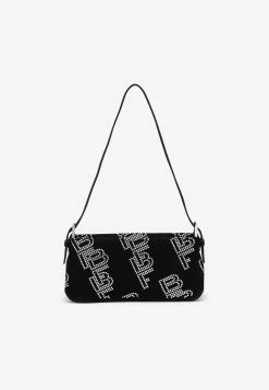 By Far Crystal Embellished Dulce Shoulder Bag Black -Cheap TOP-HANDLE-BAGS Store 22PFDULSBLSNCMEDLE L BYFAR BL.d