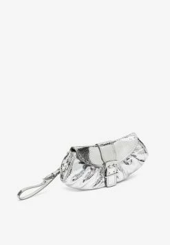 By Far Glami Clutch In Metallic Leather Silver -Cheap TOP-HANDLE-BAGS Store 23CRGLAUSVFLGMEDLE M BYFAR SV.c
