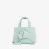 Acne Studios Knotted Top Handle Bag In Leather Mint