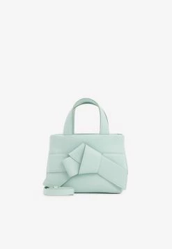 Acne Studios Knotted Top Handle Bag In Leather Mint