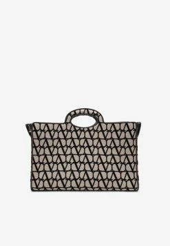 Valentino Le Troisième Iconographe Tote Bag Beige