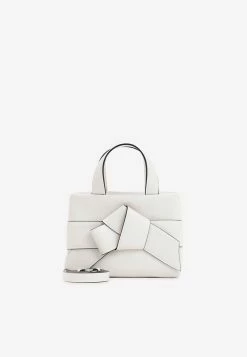 Acne Studios Mini Knot Leather Top Handle Bag White