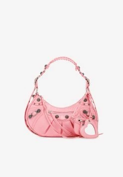 Balenciaga Le Cagole Shoulder Bag In Leather Pink