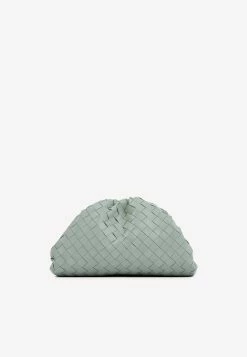 Bottega Veneta Teen Pouch In Intrecciato Leather Green