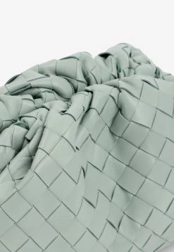 Bottega Veneta Teen Pouch In Intrecciato Leather Green -Cheap TOP-HANDLE-BAGS Store 30122022 073