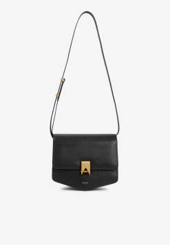 Alaïa Small Le Papa Leather Shoulder Bag Black