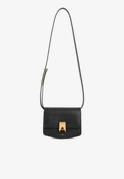 Alaïa Mini Le Papa Leather Shoulder Bag Black