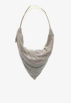 Benedetta Bruzziches Ursula Crystal-Embellished Top Handle Bag Metallic